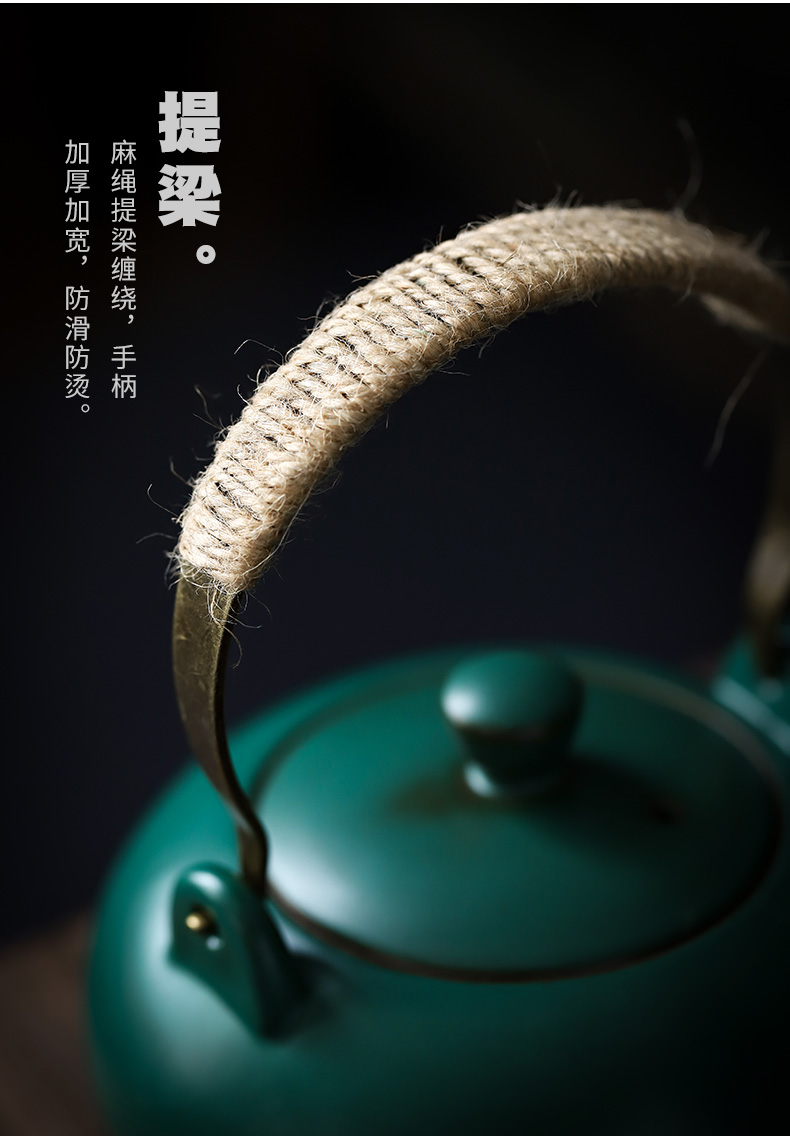 ShangYan pot of household ceramic teapot high - capacity girder teapot kung fu tea kettle with filter flower pot