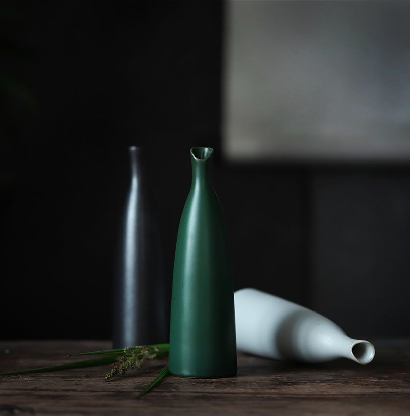Restoring ancient ways ShangYan ceramic flower implement small place hydroponic Japanese kung fu tea tea accessories tea coarse pottery flower receptacle