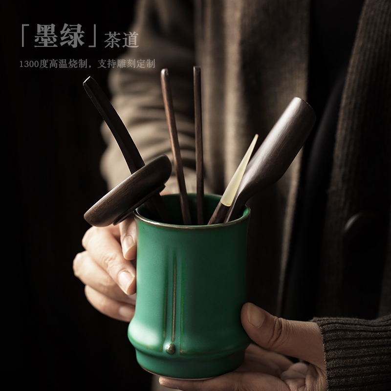 ShangYan creative tea six gentleman ceramic kung fu tea set with zero teaspoons ChaGa tea is the tea taking of a complete set of accessories