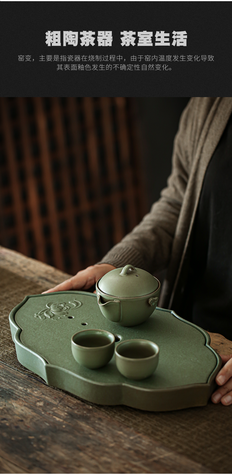 ShangYan ceramic plate of drainage water lotus tea tray was creative dry mercifully tea tray was contracted household kung fu tea tea table