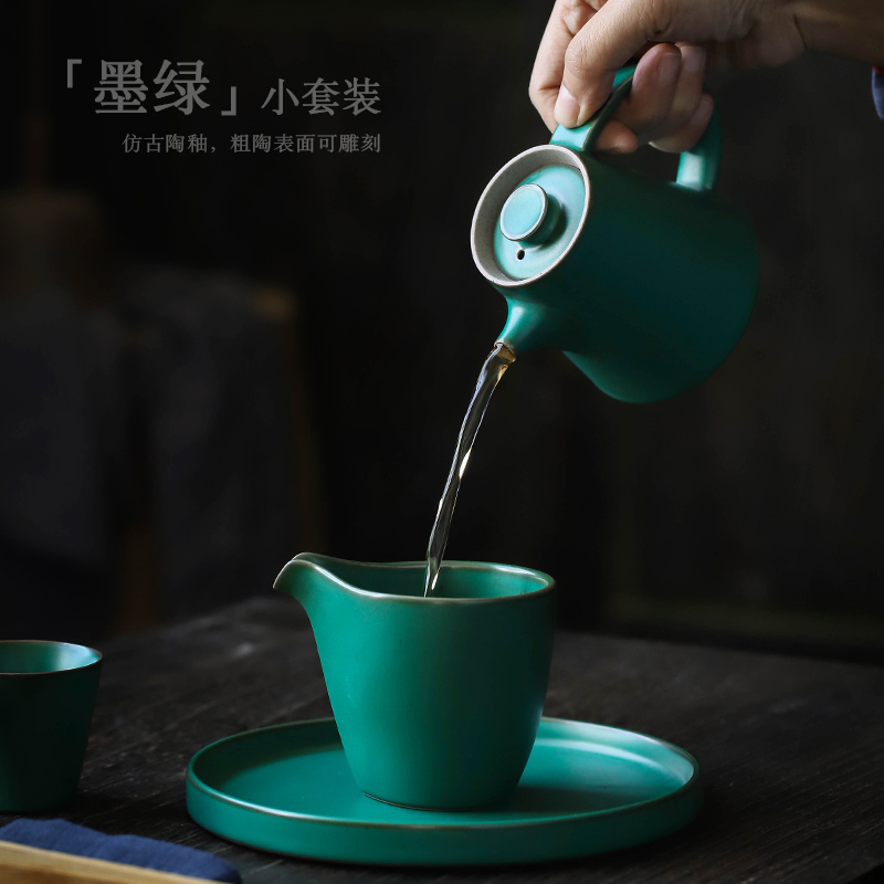 ShangYan ceramic teapot restoring ancient ways suit contracted a pot of two cups of small sets of kung fu tea set home 2 people make tea