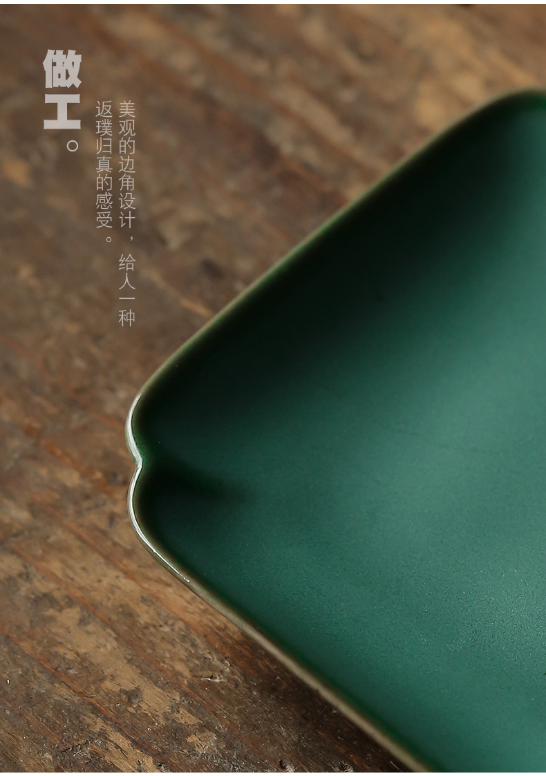 ShangYan kung fu tea set ceramic tea cup mat accessories saucer creative Japanese insulation cup tea table mat