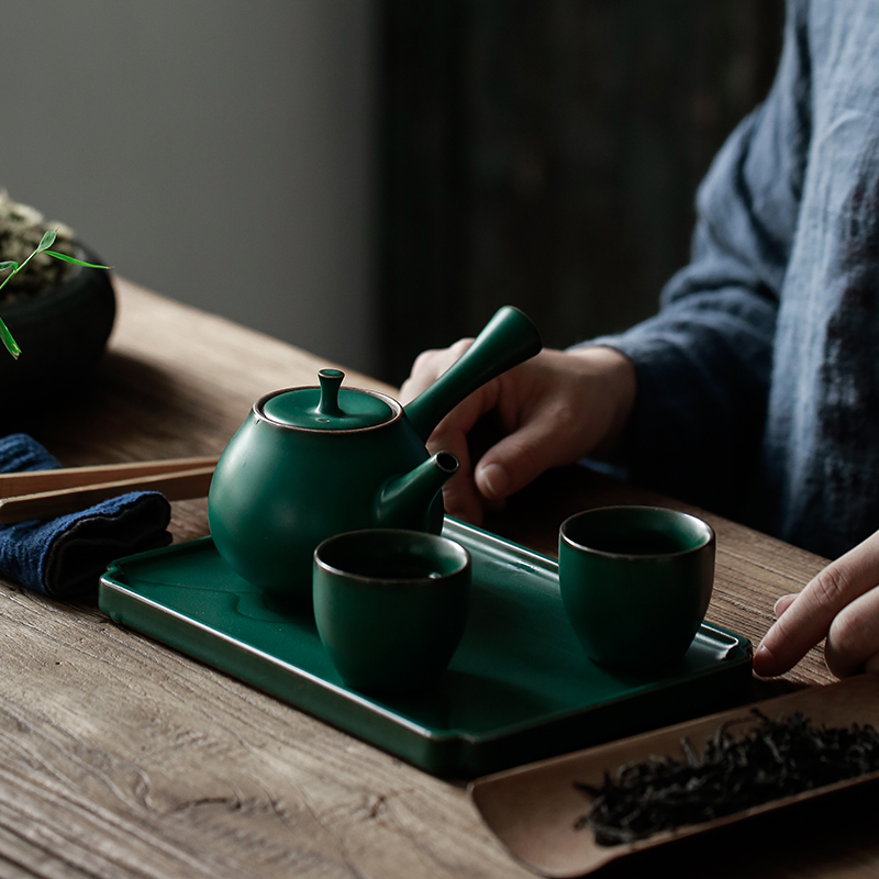 ShangYan restoring ancient ways is the ceramic side pot of Japanese kung fu tea set the teapot handle household pot teapot coarse pottery pot