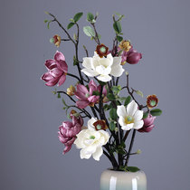 Yongyue home European-style PU feel magnolia high branches Floor-to-ceiling flower arrangement Hotel entrance countertop decoration fake flower branches