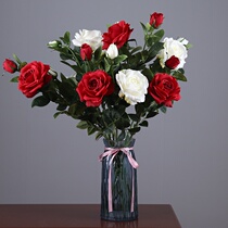 Yongyue home 8 sets fragrant roses Artificial flowers Fake flowers Living room decoration flower arrangement silk flowers Table decoration flowers