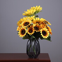 Yongyue home sunflower simulation flower bouquet multi-head sun flower fake flower Indoor table decoration flower arrangement decoration
