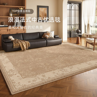 地毯客厅2025新款法式中古风免洗可擦沙发地垫大面积全铺复古防水