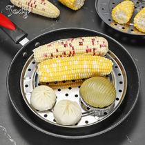 Tao Di steamed shelf large stainless steel household round water multi-function steamed steamer steamed buns high foot grate drawer