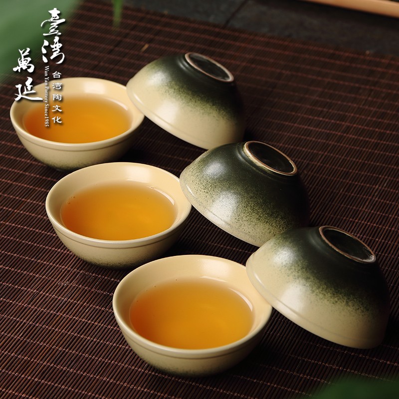 Taiwan manen han clay archaize health ceramic tea set tea ware, green bamboo snake kung fu tea set named "supply"