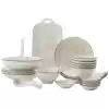 Jingdezhen vintage ceramic dish set 10 household eating bowls 2 people plate combination Simple Japanese tableware