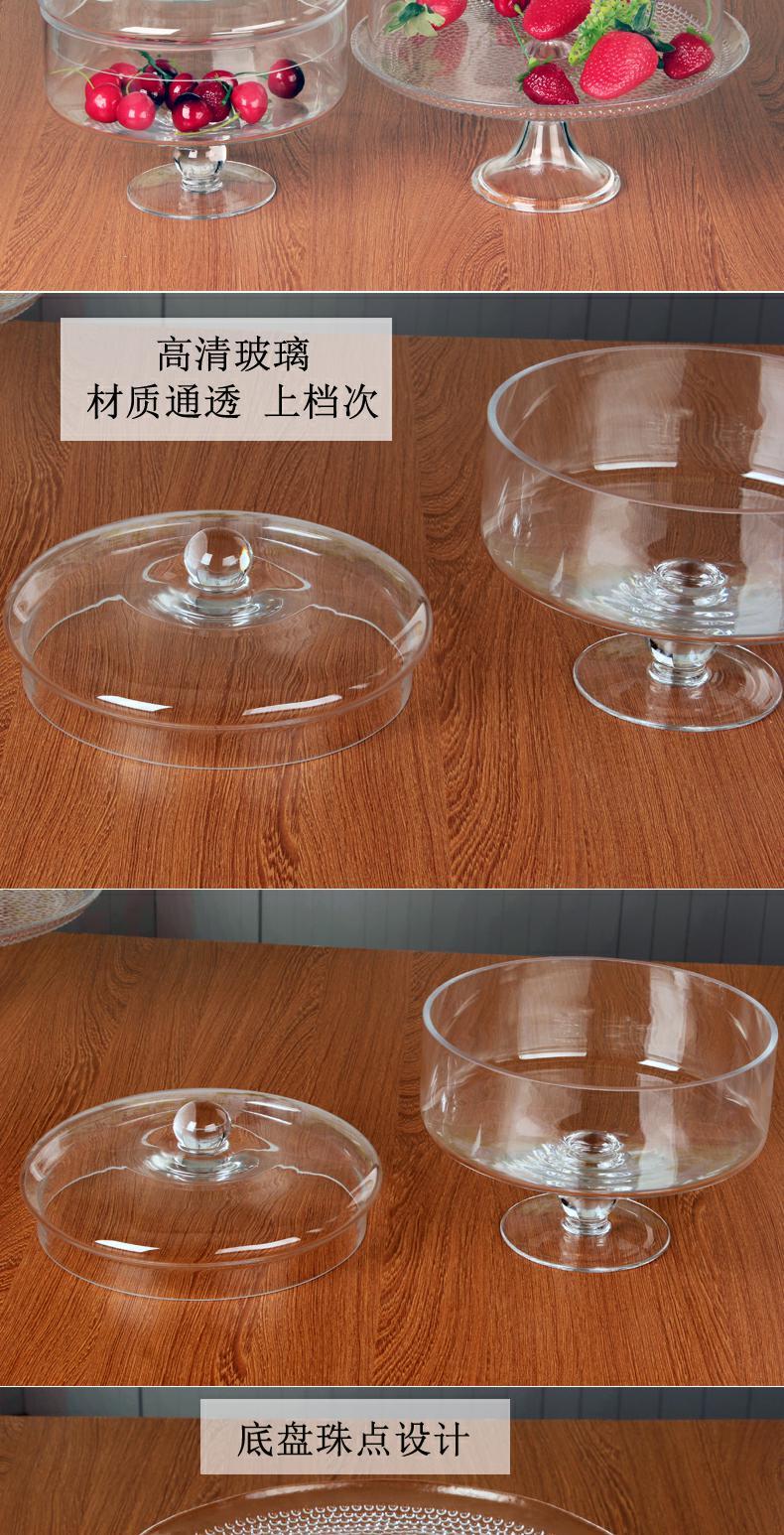 Trong suốt bánh thủy tinh tấm bánh bao trái cây tấm khay thức ăn bụi bàn tráng miệng nhà đám cưới đồ trang trí sáng tạo - Đồ bảo quản hộp nhựa đựng thực an trong tủ lạnh