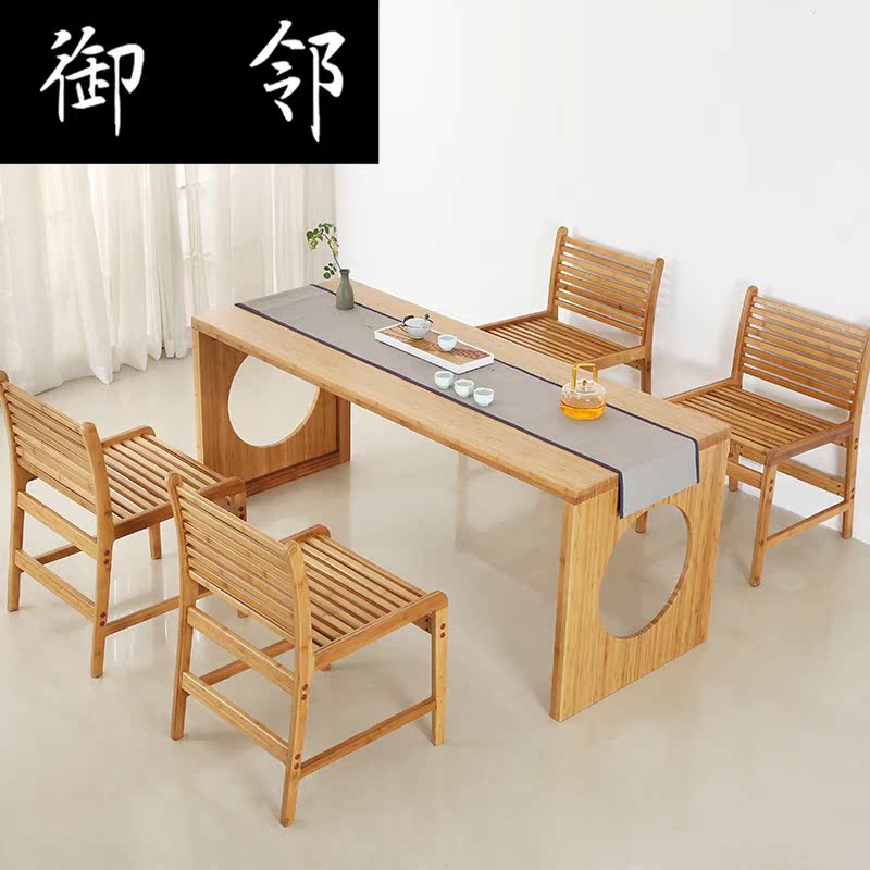 Make tea tea tables and chairs contracted modern bamboo furniture combination furniture suite leisure tea table of tea tea table space