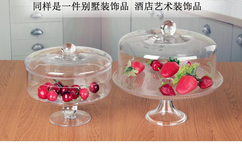 Trong suốt bánh thủy tinh tấm bánh bao trái cây tấm khay thức ăn bụi bàn tráng miệng nhà đám cưới đồ trang trí sáng tạo - Đồ bảo quản hộp nhựa đựng thực an trong tủ lạnh