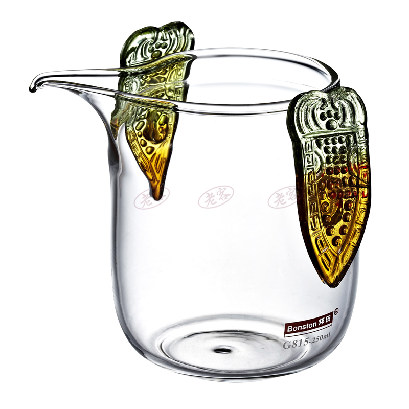 Glazed Handle Fair Cup HEAT RESISTANT GLASS TEA SEA PUBLIC CUP BLACK TEA TEA TEA WARE DAY TYPE CREATIVE WATER CUP