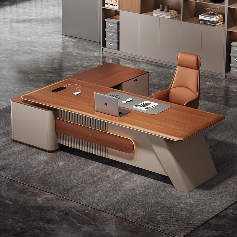 Boss Desk, Office Desk and Chair Set, Simple Modern Executive Desk, Leadership Office Furniture, Supervisor Manager Executive Desk