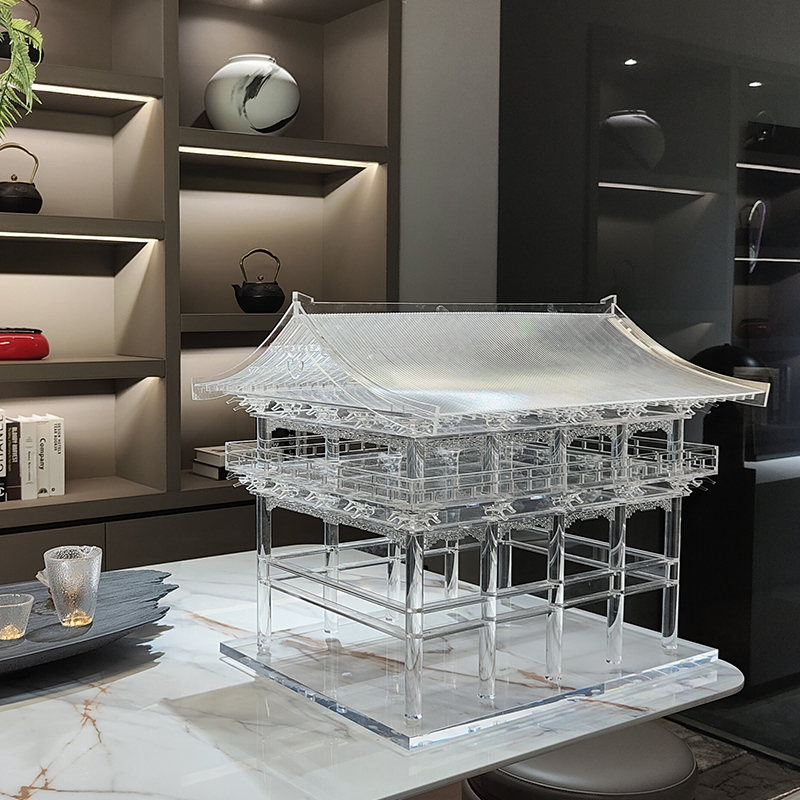 Chinese-Style Ancient Architecture Transparent Acrylic House Loft Art High-End Simulation Sculpture Soft Decoration Model Ornament Chinese-Style Ancient Architecture Transparent Acrylic House Loft Art High-End Simulation Sculpture Soft Decoration Model Ornament