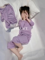 2022 spring and summer boys and girls pajamas set thin section long-sleeved short-sleeved childrens home clothes 3-piece set