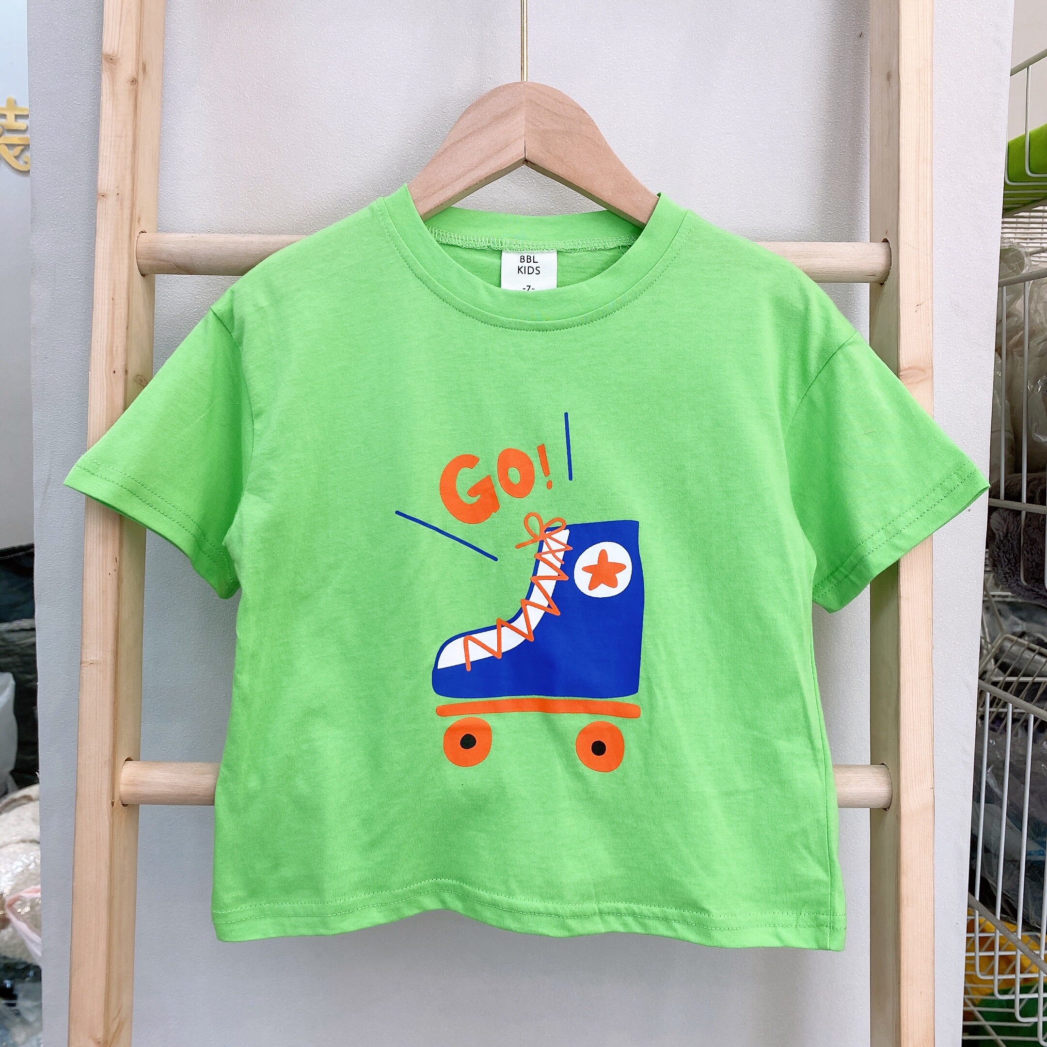 Brand summer children's children's Korean style foreign style shoes printed all-match loose cotton short-sleeved T-shirt 002