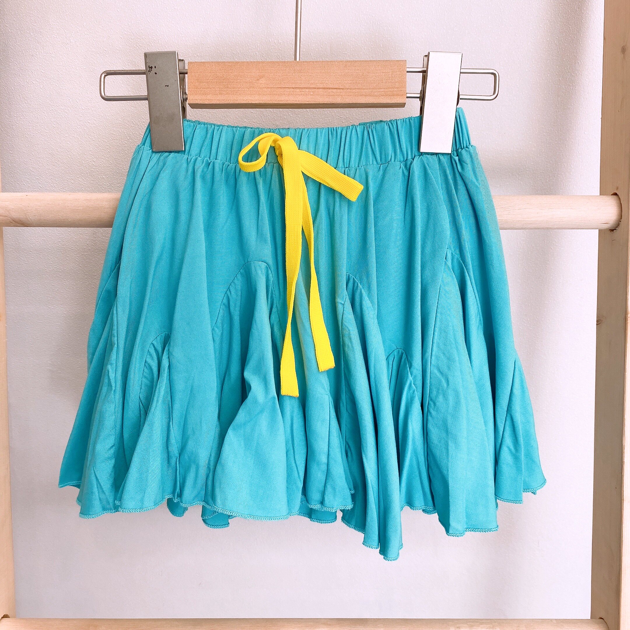 Niuduoduo summer anti-light short skirt pants children's middle-aged and older children's cool pleated beach skirt 66656