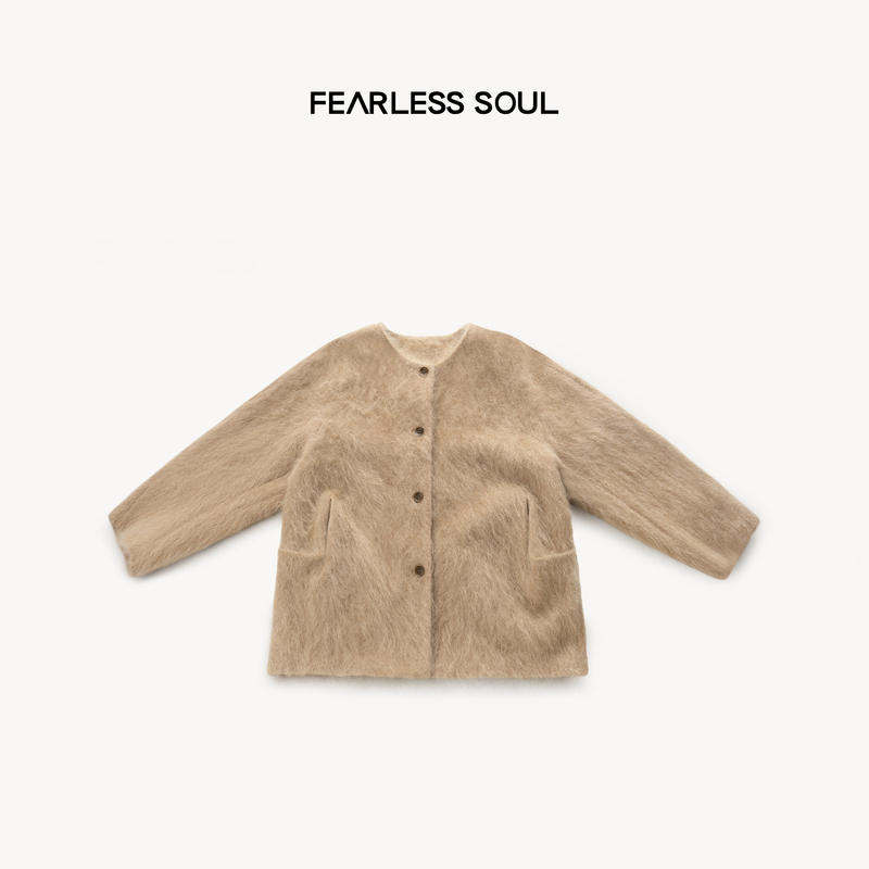 Taffa Tang Fa Fa's "Little Dou Velvet" Triple Brushed Mulberry Silk Cashmere Blend Fur Coat Taffa Tang Fa Fa's "Little Dou Velvet" Triple Brushed Mulberry Silk Cashmere Blend Fur Coat