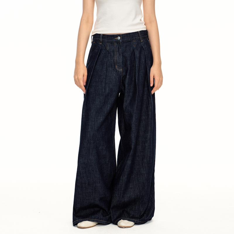 Taffa Tang Fa Fa'Japan Okayama' Magic Pants Mid-Waist Color-Block Orange and Yellow Topstitch Casual Jeans for Women Taffa Tang Fa Fa'Japan Okayama' Magic Pants Mid-Waist Color-Block Orange and Yellow Topstitch Casual Jeans for Women