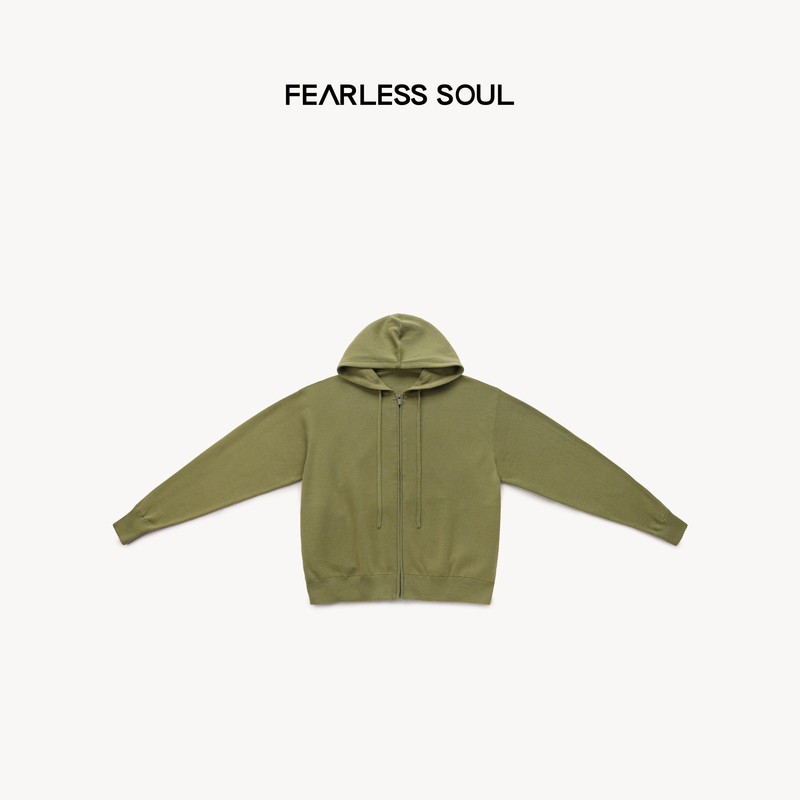 Taffa Tang Fa Fa Early Autumn New Product, Fully Combed Cotton Hooded Zip-Up Sweater, Casual Versatile Cardigan Jacket for Women