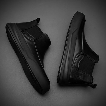 Genuine leather men's shoes 2025 autumn and winter chelsea boots men's martin