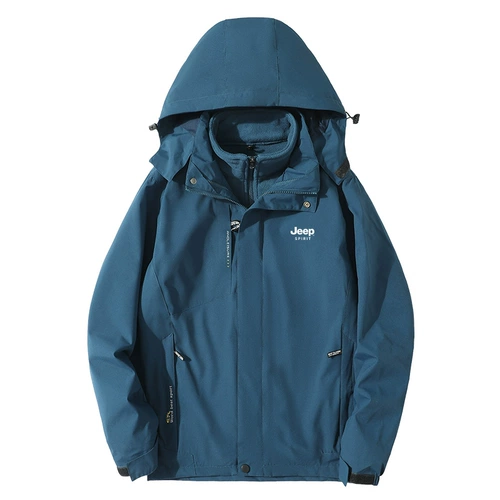 Jeep, джип, куртка, съемный дорожный ветрозащитный альпинистский демисезонный вкладыш для отдыха, «три в одном», осенний сезон