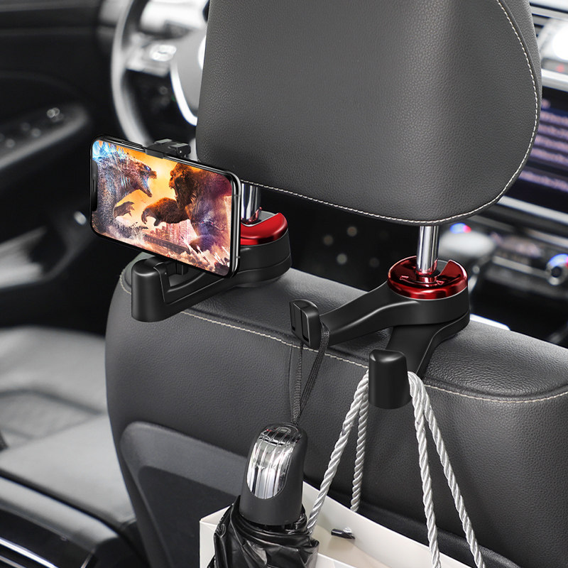 Car seat back invisible hook Car seat front storage Car headrest multi-function supplies Car double hook