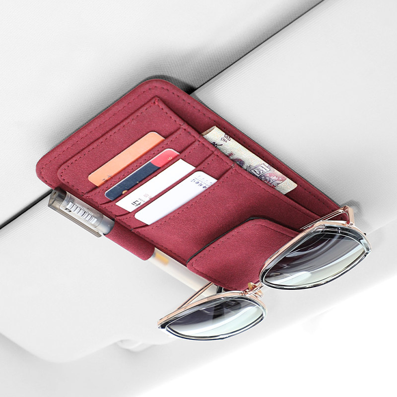 Car sun visor multi-function glasses clip car bill clip put card bag car card clip storage supplies Daquan