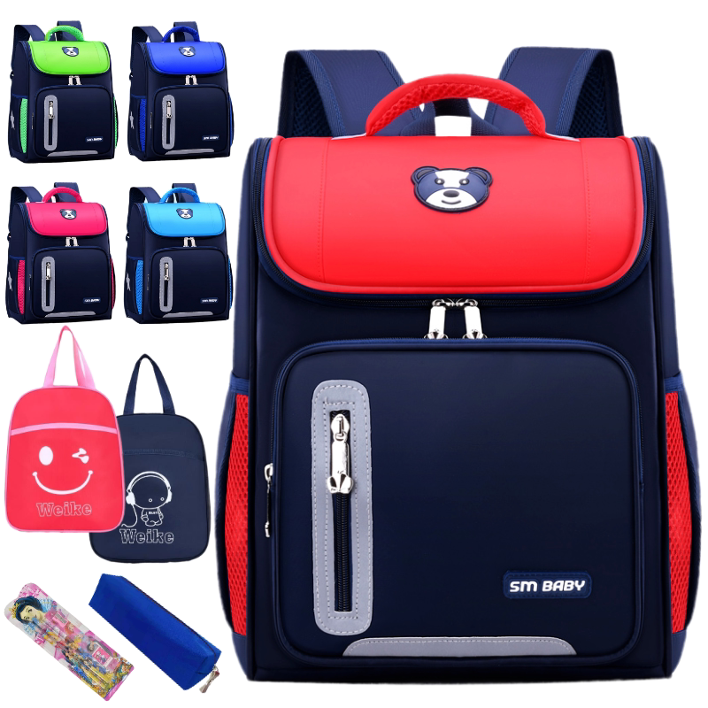 Primary school student's school bag 1-3-6 grade minus minus kindergarten children's school bag 6-12-year-old double shoulder bag boy girl