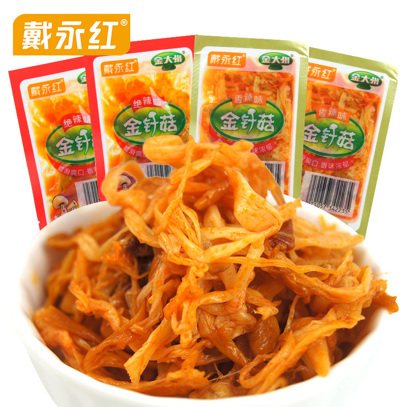 Dai Yonghong Jindazhou Flammulina velutipes 250g cooked food snacks snacks spicy snack food small package