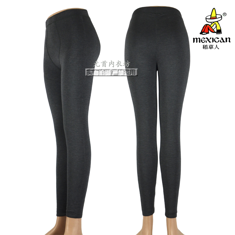 The new scarecrow women's five-layer high-waist solid color medium-thick 100% silk pants warm cotton pants leggings