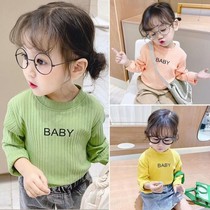 Girl Long Sleeve T-shirt 2022 New Spring Autumn Children Pure Cotton Jersey Blouse Blouse Blouse Baby T-Shirt Female Baby Spring Dress
