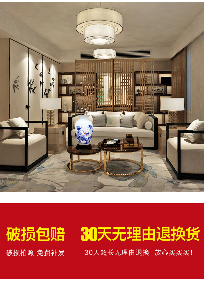 Jingdezhen ceramics white trumpet vase water raise flower arranging furnishing articles household act the role ofing is tasted rich ancient frame sitting room office