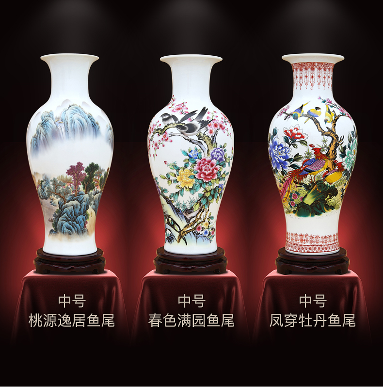 Jingdezhen ceramics white floret bottle furnishing articles of Chinese style household adornment of the sitting room TV ark, ikebana arts and crafts