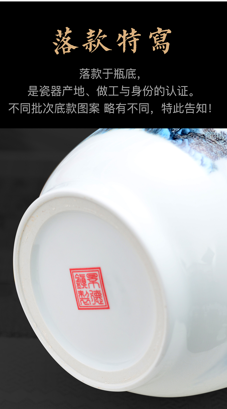 Jingdezhen ceramics Chinese vase furnishing articles home sitting room TV ark adornment ark, crafts three - piece suit