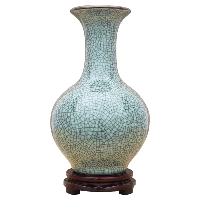 Jingdezhen ceramics up archaize crack glaze vase green glaze crafts home sitting room decoration decoration