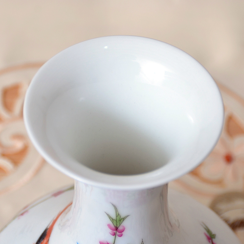 Small classical jingdezhen ceramics powder enamel vase handicraft furnishing articles sitting room home wine ark, adornment ornament