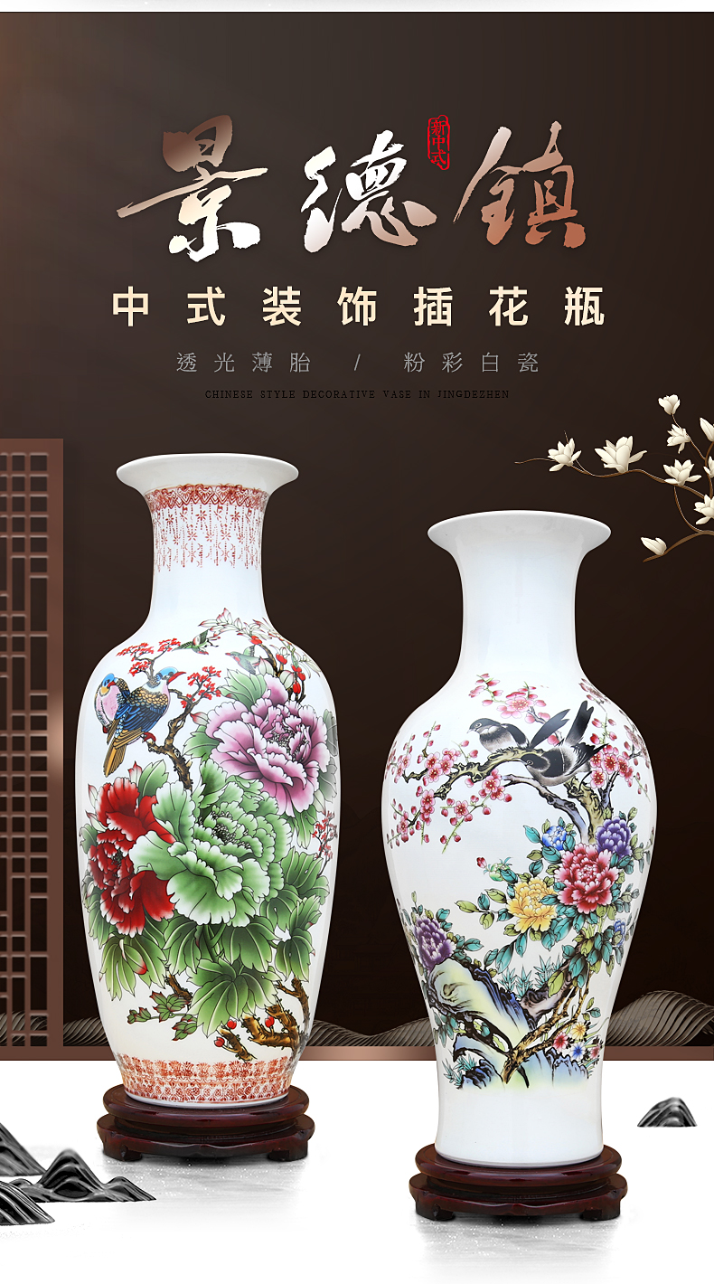 Jingdezhen ceramics lucky bamboo study restoring ancient ways of large vase furnishing articles sitting room TV ark, ikebana arts and crafts