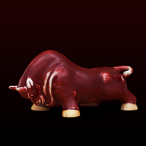 Jingdezhen Ceramics Jun Porcelain Niu Ornishes Hotel Office Home Living Room Bogu Stand Wine Cabinet Craft Decoration