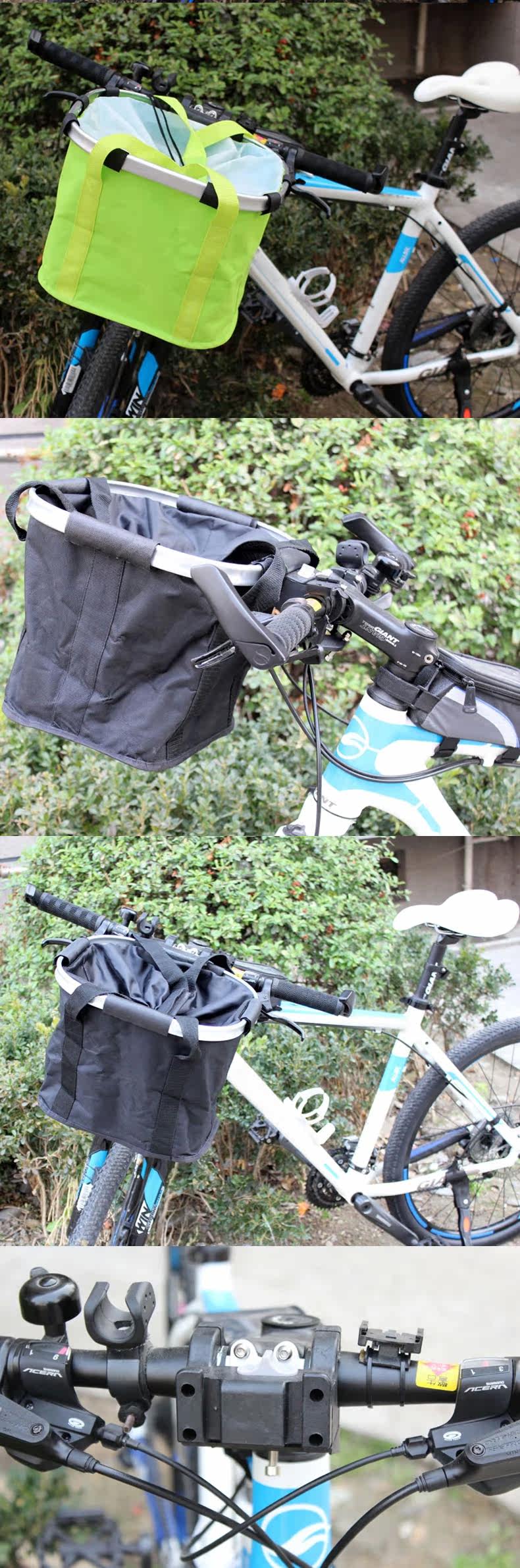 Panier pour vélo KINWIN en toile - Ref 2266534 Image 9