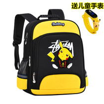 Cartoon Cartoon Elementary School Boy Bag Boy 12 2 3 3 to 4 4 fifth-grader 5 nightlight children double shoulder bag decompression