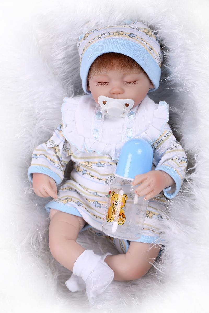 Brown long straight hair GIRL Dolls 18'' Reborn Baby dolls ...