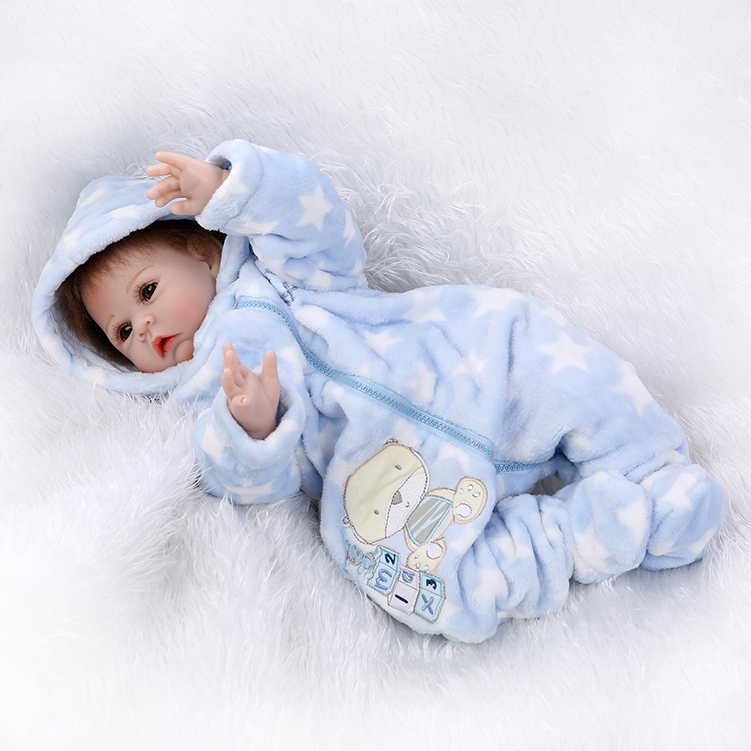 22''Handmade Lifelike Baby Boy Girl Silicone Vinyl Reborn ...