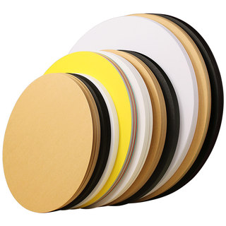 Round cardboard kraft paper black and white cardboard a4 black and white Dutch children's kindergarten art painting hard cardboard special hand-painted hand-written newspaper DYI hard white paper color paper round paper
