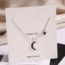 Star Moon necklace ins cold wind long student simple tide Net red with choker female personality high-grade pendant