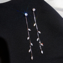 Ear clip without ear hole female advanced sense French tassel earrings 2020 New Tide temperament earrings long sterling silver earrings