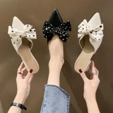 Тапочки, сетчатая дизайнерская обувь, универсальные туфли с заостренным носом, 2021 года, тренд сезона, популярно в интернете