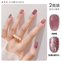 Летний лак для ногтей, полупрозрачный нюдовый резиновый рукав для маникюра, комплект, популярно в интернете, 2024 года, новый цвет